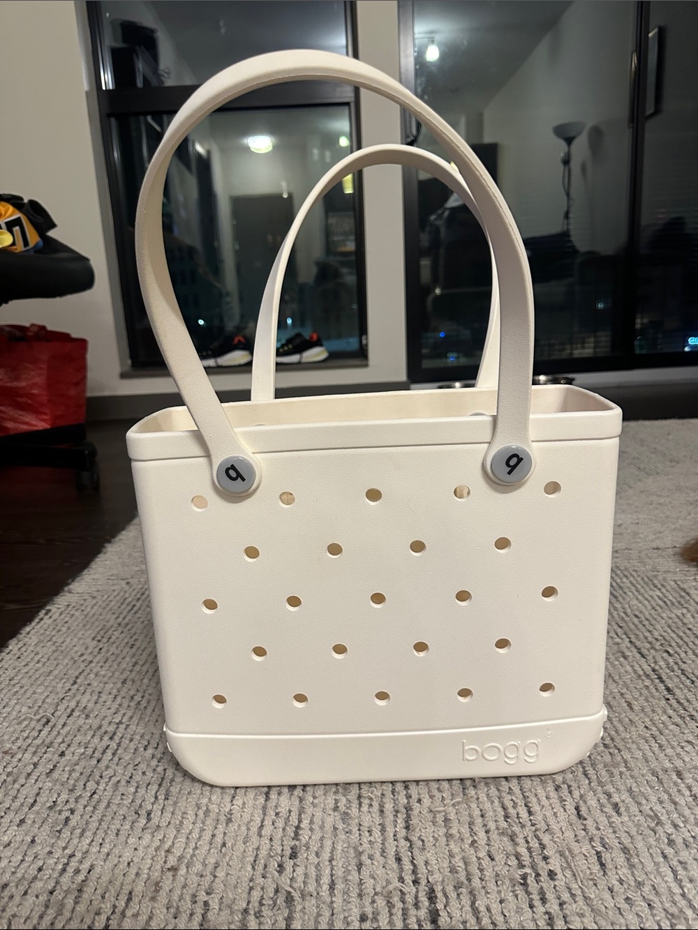 BOGG BAG White Tote with Perforated Design - Picture 3 of 4
